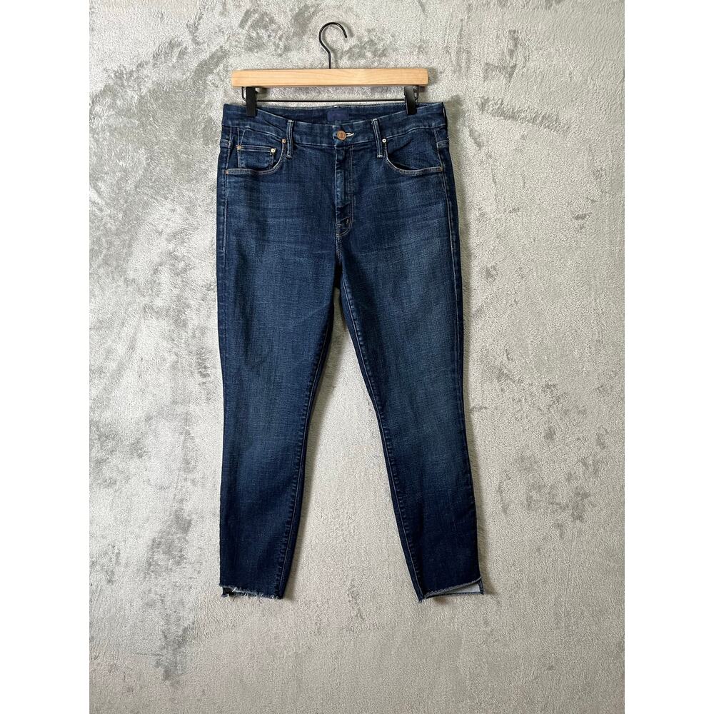 MOTHER The Looker Ankle Step Fray Jeans Bombay Lost & Found Raw Hem Skinny 31